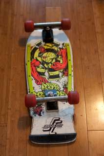   Signed Rob Roskopp Santa Cruz Skateboard   Monster Design, Worn  