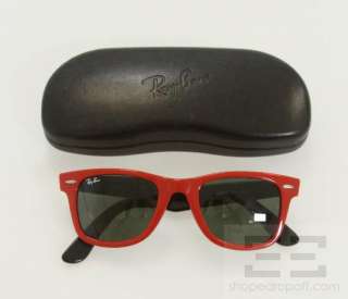 Ray Ban Red And Black Wayfarer Sunglasses RB 2140  