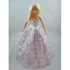   Barbie Doll Dress with Layers Fits 11.5 Barbie Dolls (No Doll): Toys