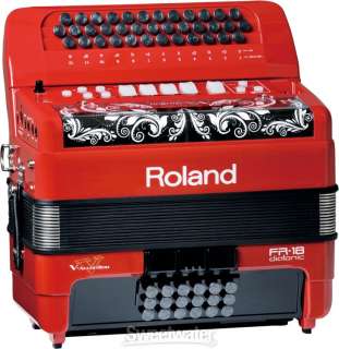 Roland FR 18 diatonic (Red) (Diatonic V Accordion, Red)  