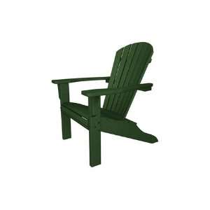  Polywood Recycled Plastic Seashell Adirondack Chair Slate 