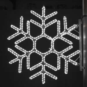  Holiday Lights Pole Decoration   Hexagon Snowflake