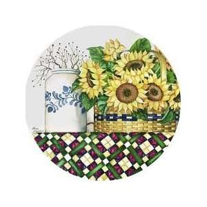  Sunflower Electric Stove Round Burner Covers, 2 Sizes, Set 