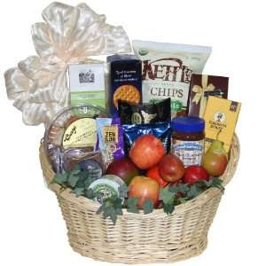 Fine Foods and Fresh Fruit Deluxe Gift Basket  Grocery 
