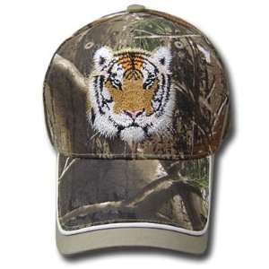   BROWN CAMOUFLAGE HAT CAP REAL TREE TIGER NEW