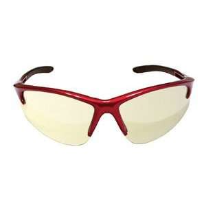   540 0402 DB2 Red Frame Mirror Lens Safety Glasses
