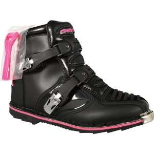   07 Shorty Black Pink Girls MX Riding Boots (Size7)