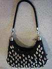 new la viola black and silver beaded handbag tote purs $ 19 99 time 