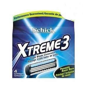  Schick Xtreme3 Triple Blade Razor Refill (4 cartridges 