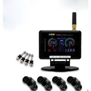 AVE Universal Wireless TPMS Tire Pressure Monitor System 4 Sensors LCD 