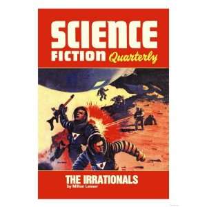 Science Fiction Quarterly Astronaut Battle Giclee Poster 