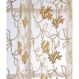   Pair) 50X108 Angelica Ivory Sheer Curtain Panels: Home & Kitchen