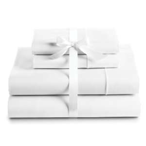 Egyptian Cotton Queen Bed Sheet Set, 500 Thread Count in White  
