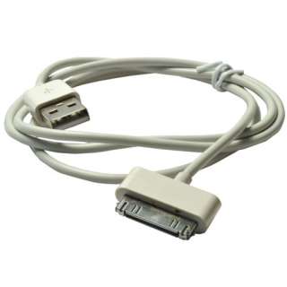 White USB Wall Charger + Data Cable Cord for Iphone 4S 4G 3GS Ipod 