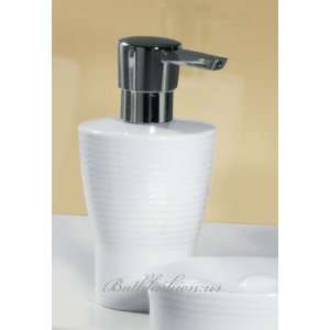  Soap dispenser white porcelain Opera relief