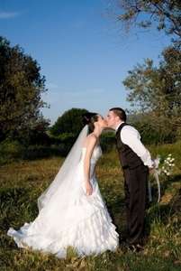 Wedding Veils Waltz Knee Length 1 Tier Bridal Illusion  