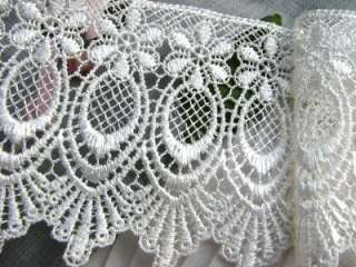 Long Venise Lace Quilt Trim ~White 14yds ~Victorian Curtain~tablecloth 