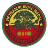Vietnam Service Medal Vietnam Vet 4 Patch  