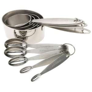  Cuisipro Stainless Steel Measuring Cups and Spoon Set 