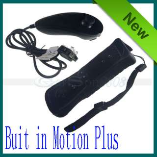   Built in Motion Plus Remote Controller + Nunchuck For Nintendo Wii NEW