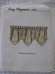   110 Handkerchief Valance Window Treatments Excellent UNCUT Condition