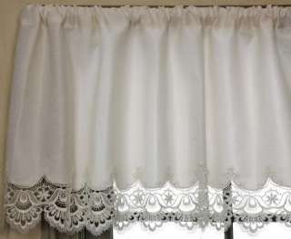   COLOR VALANCE 44 X 18 ROD POCKET COUNTRY WINDOW TREATMENT  
