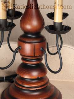 Primitive Colonial Lighting Liberty Wood Table Lamp  
