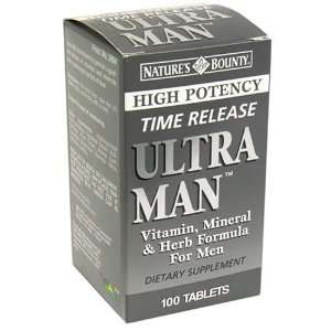  Natures Bounty Ultra Man, Time Release Vitamin, Mineral 