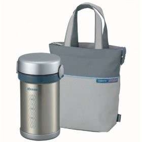 JAPAN Lunch Box Set ZOJIRUSHI Lunch thermos Silever　SL   