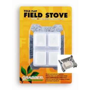  408924   Fold Flat Field Stove w/4 Solid Fuel Tablets Case 