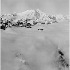  U.S. Planes Fly Near Alaskas Mt. McKinley, World War II 
