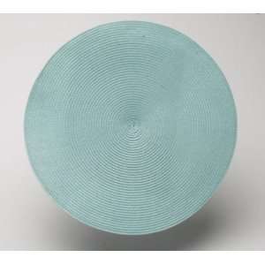  Round Woven Placemat in Light Aqua
