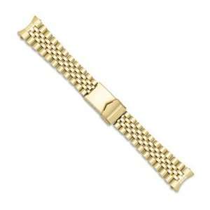    18 22mm Gold tone Jubilee style w/Deploy Solid Watch Band Jewelry